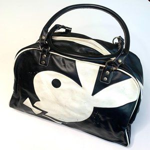 Y2K Playboy Vegan Leather Weekender Duffle Bag